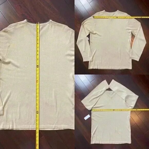 PT nternational Linen Sweater V Neck Pullover Lightweight Beige Size Large NWT - Picture 10 of 15